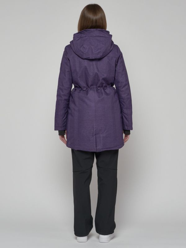 MTFORCE purple hooded parka for women 19002F